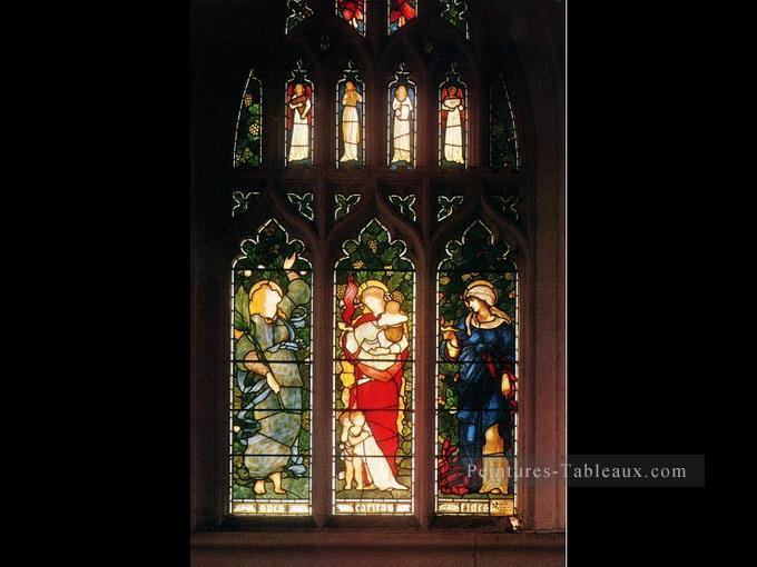 Christ Church Oxford Faith Espoir et charité préraphaélite Sir Edward Burne Jones Peintures à l'huile